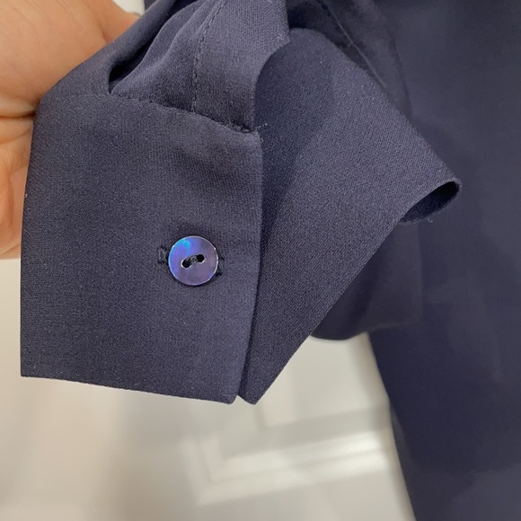 L'AGENCE Mariposa Blouse Midnight Navy XS - Picture 11 of 13